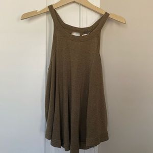 We The Free brown tank with keyhole